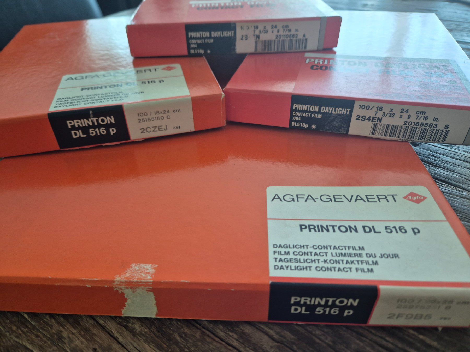Pellicole: 4 leere Agfa Printon Schachteln. – Usato da Berg SG venduto da Bolle01 2