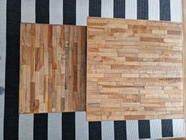 Tolles Couchtisch-Set 2-teilig aus massiv recyceltem Teak
