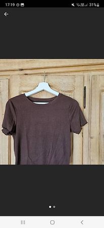 braunes shirt (cropped) von next grösse m