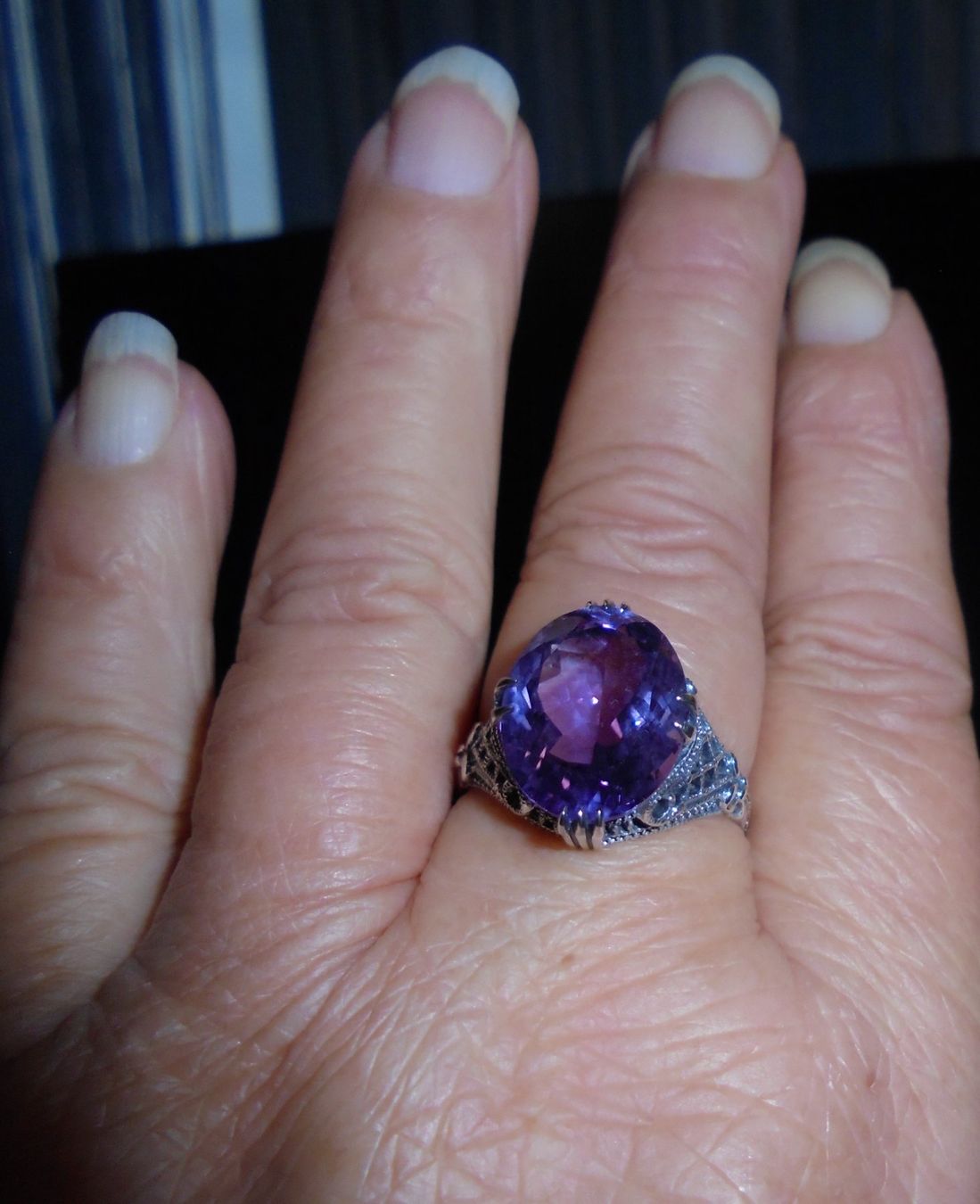 Anelli: Echtschmuck: Amethyst-Silberring 925er Grösse 56/18 – Nuovo (secondo la descrizione) da Zuchwil venduto da maumauchi 8