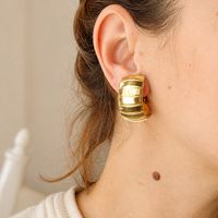 Orecchini vintage anni 80 / maxi clip dorate statement retró