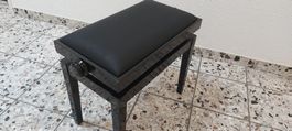 klavierbank Höhenverstellbar black glanz,sitzflähe kunstlede