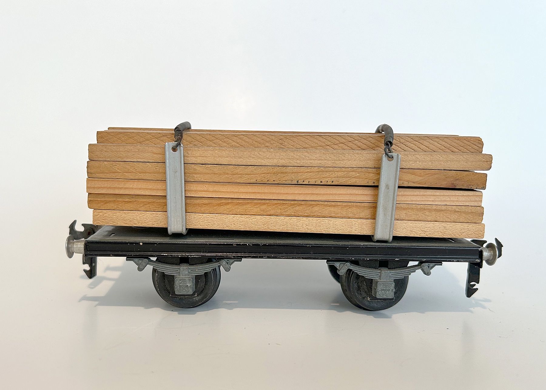 Buco Modellini di ferrovie: BUCO Holztransportwagen Spur 0 – Usato da Uster venduto da karlmarx 1