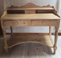 Bureau secrétaire bois brut 2 tiroirs