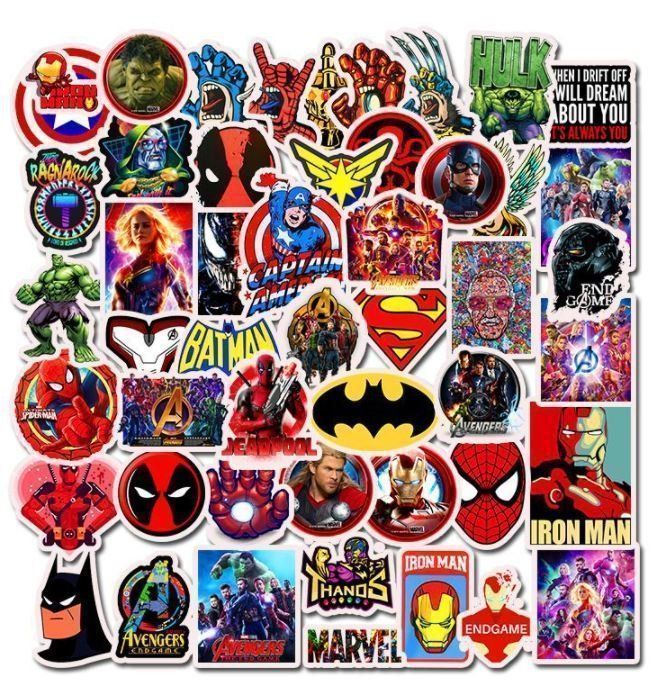 Sticker: Marvel Spiderman Superman Superheld Comic 50 tlg Stickerset – Nuovo e nell'imballaggio originale da Dättlikon venduto da easythings 6