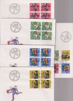 PJ-FDC-Serie 1990. Mit 4-er-Block's.