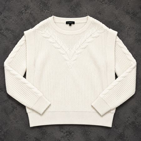 Caroll pull en laine maillé – Écru – Taille L