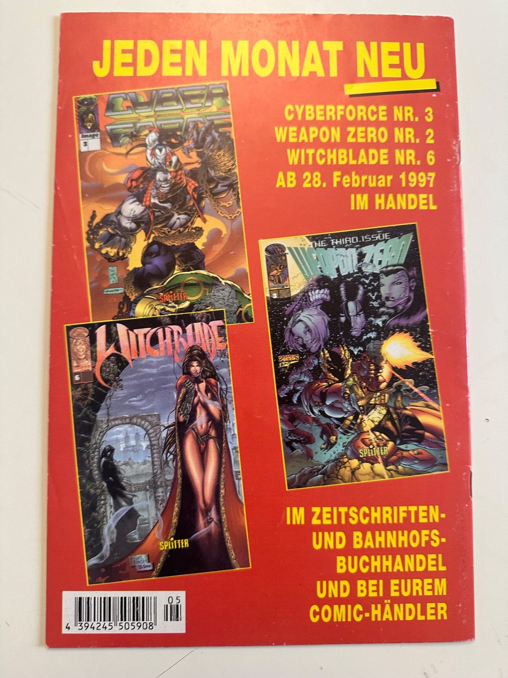 BD: WITCHBLADE 5 Jan. - SPLITTER – D'occasion à Münsingen par Ganjam 2