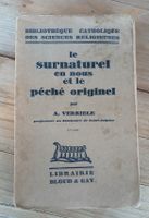 Le Surnaturel en nous et le péché originel, rare! 1934