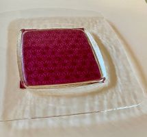 Glasteller quadratisch, 6 Stück