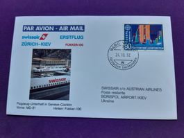 Erstflug Vaduz-ZH-KIEV am 24.10.92