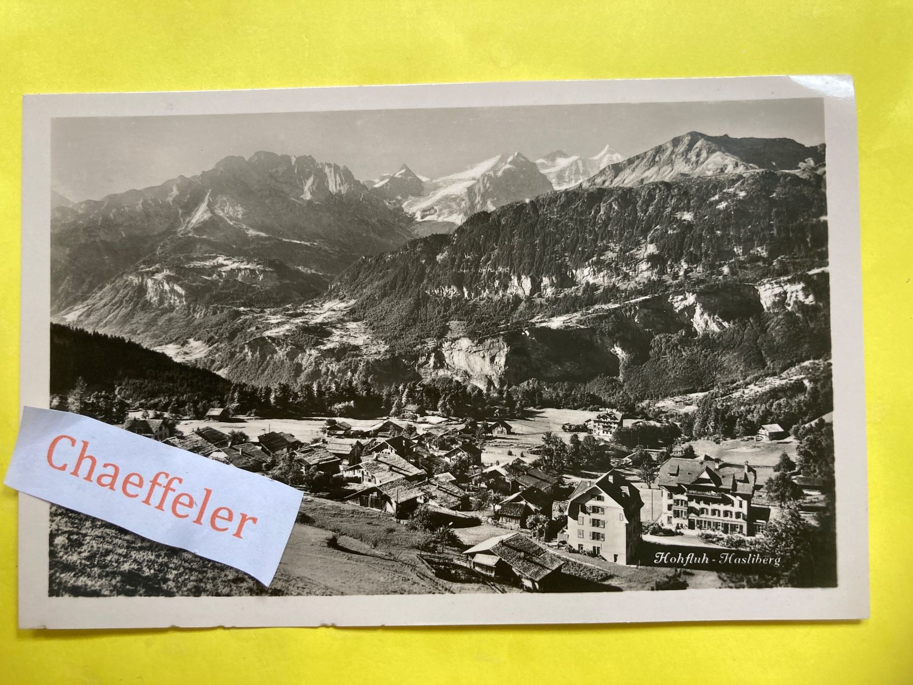 Cartoline postali: 1933 Hohfluh - Hasliberg – Usato da Zürich venduto da Chaeffeler