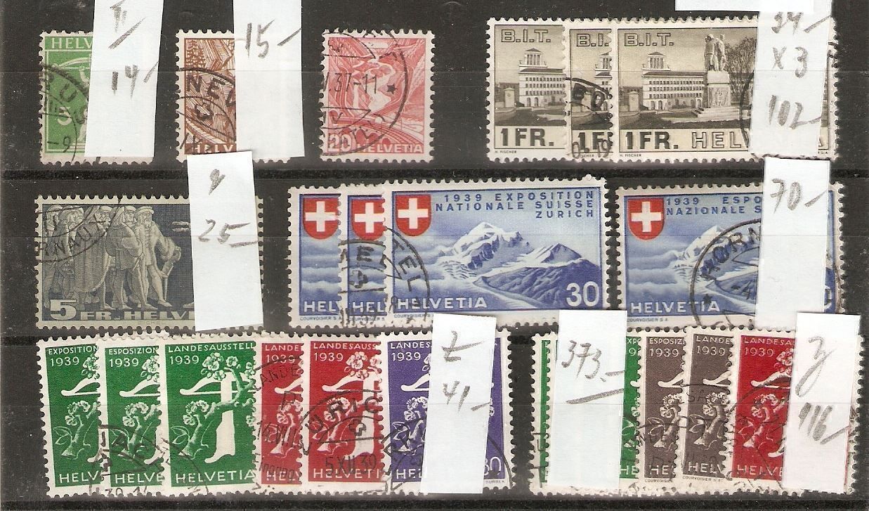 Alle Briefmarken: 22 Werte feinst gest./bien obl. – Gebraucht aus Lausanne von Whorvath