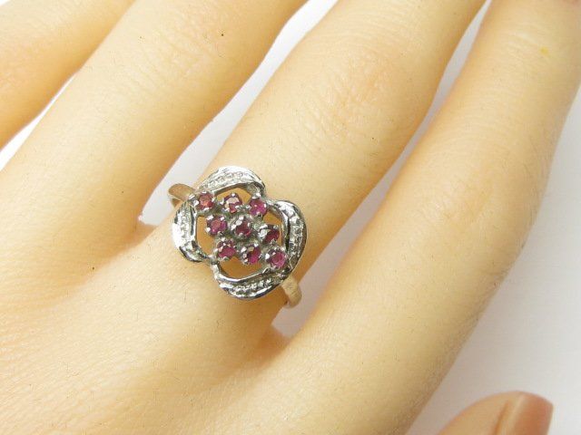 Ringe: Vintage Ring Silber 925 Rubin synthetisch Gr. 55 – Gebraucht aus Ermatingen von Decovin 2