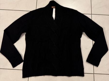 FLEUR VALERY - 100% Kaschmir Pulli - schwarz - Gr. M