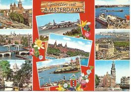3 Ansichtskarten  Holland 700 jaar Amsterdam, Hilton groeten