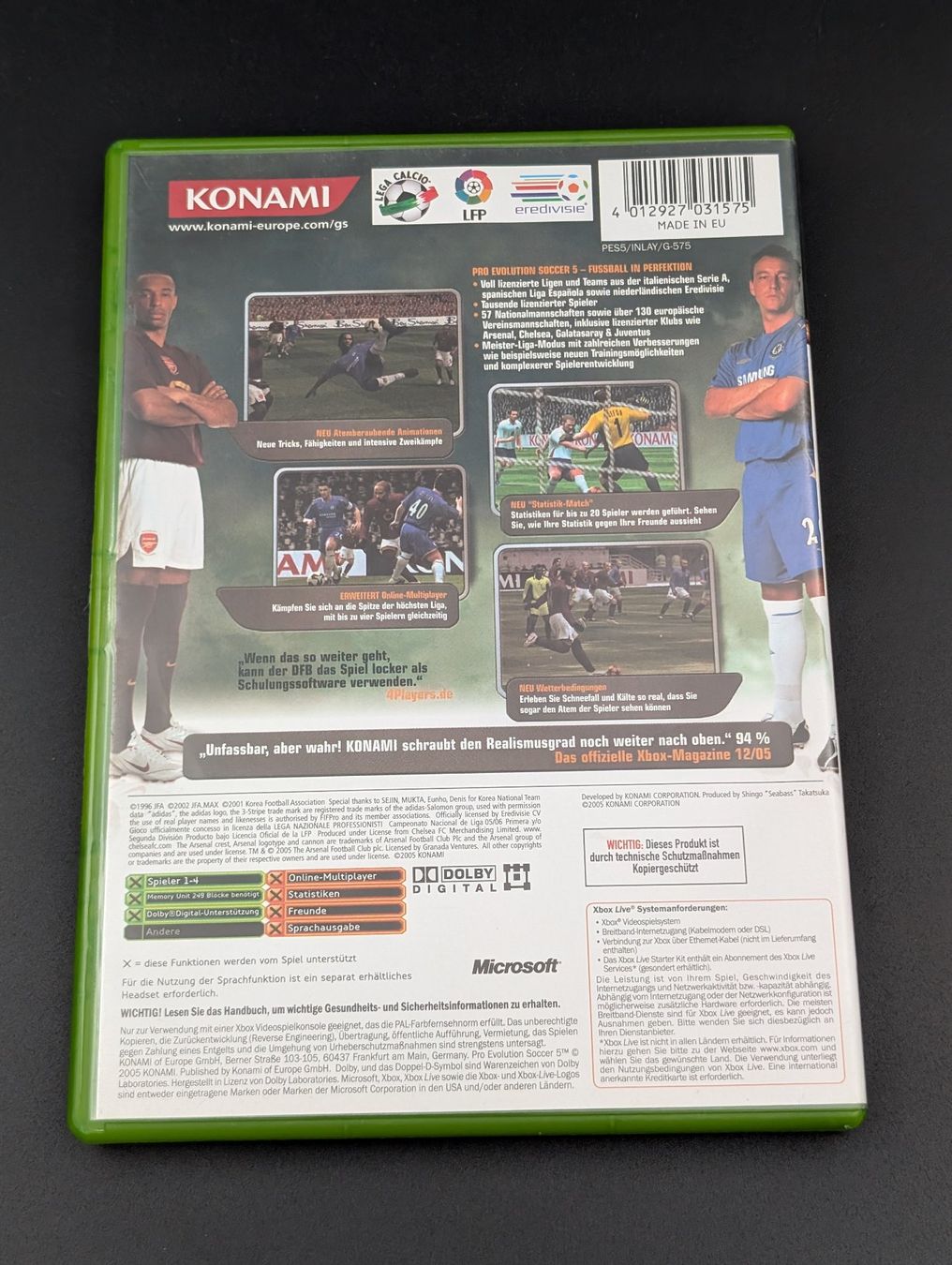 Microsoft Giochi: Pro Evolution Soccer 5 für Xbox – gebraucht – Usato da Wiezikon b.Sirnach venduto da Romsche 7