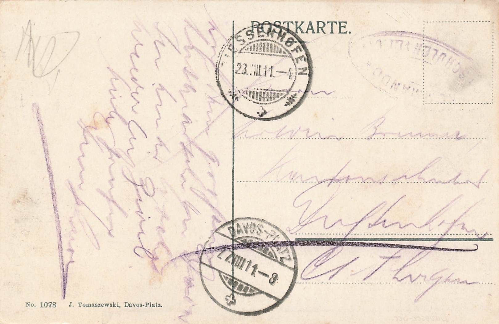 Cartoline postali: Davos (GR) – Davosersee – Usato da Biasca venduto da Blenio71 1