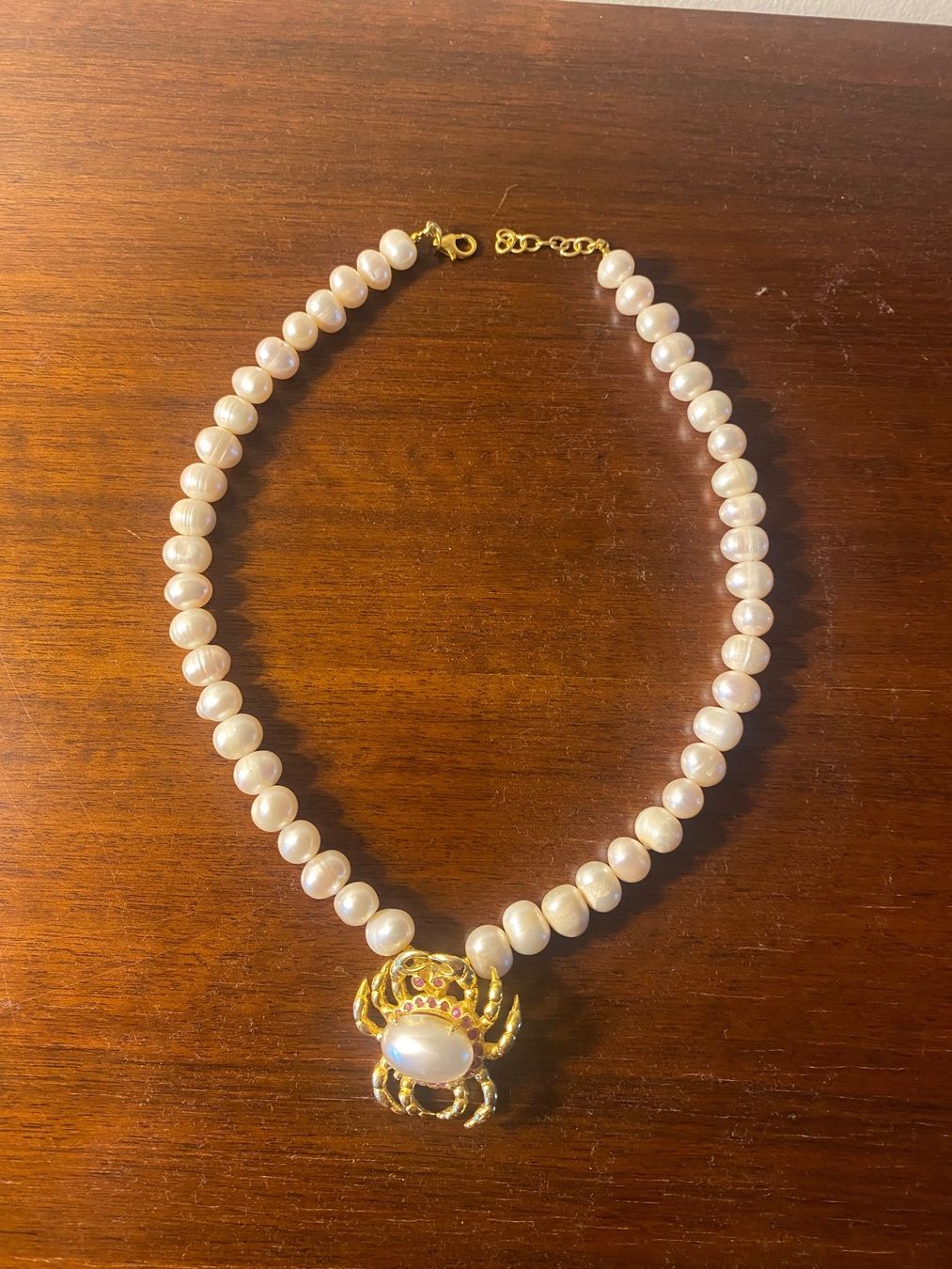 Catenine: Aussergewöhnliches Perlen Collier mit einer Silber Krabbe – Nuovo (secondo la descrizione) da Luzern venduto da S.Kern01 3