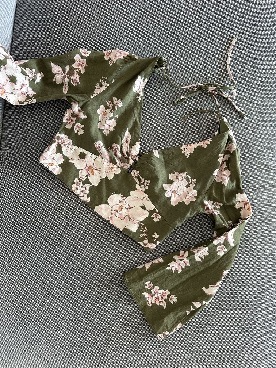 Top: Zara Crop-Top Leinen  / Bluse Gr. S/M – Usato da Glattpark(Opfikon) venduto da mar_j7yg