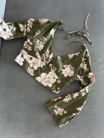 Zara Crop-Top Leinen  / Bluse Gr. S/M