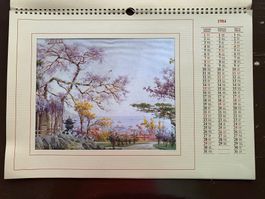 Calendario Vintage 1984, Bozzetti scenografici su seta