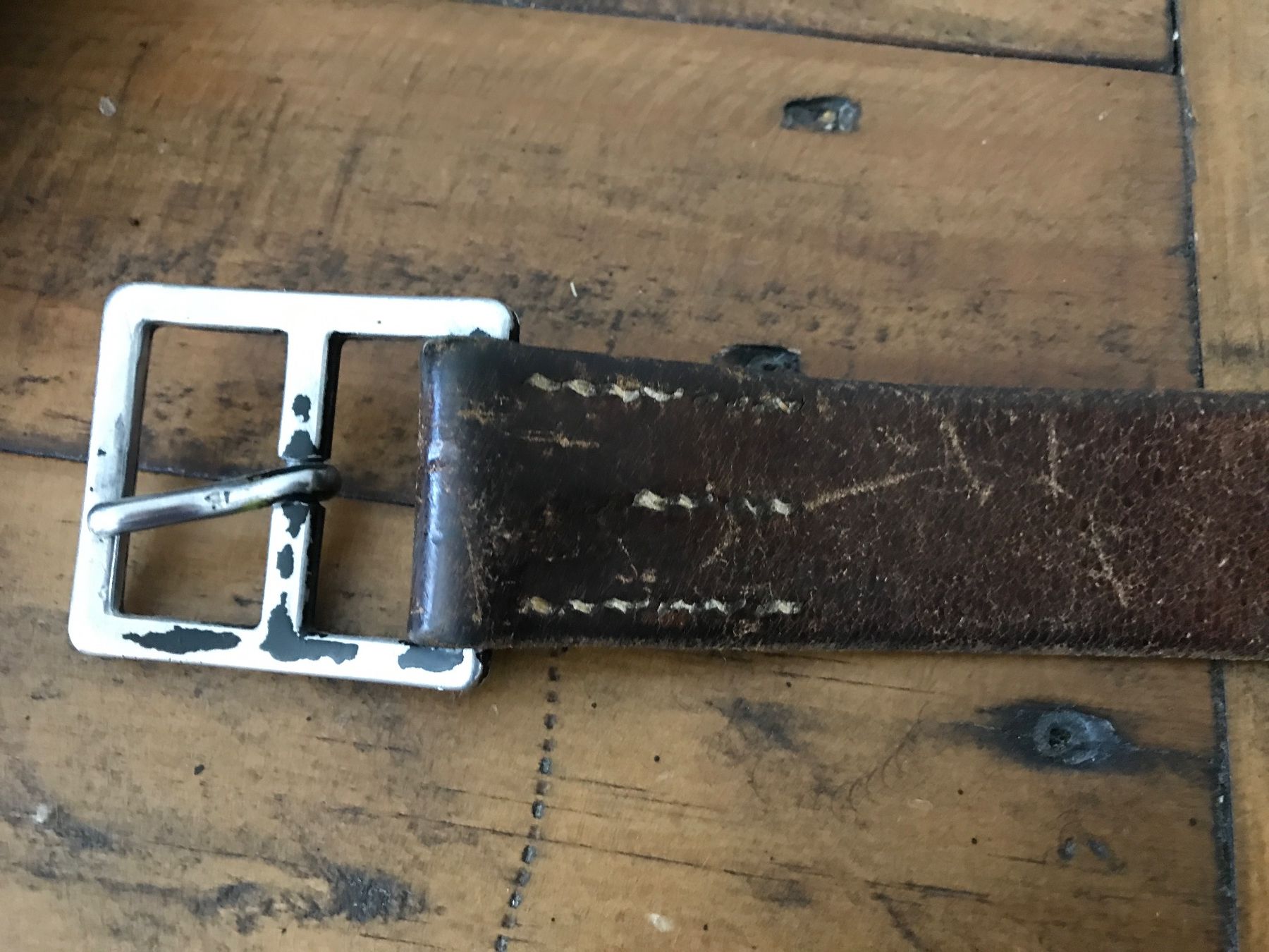 Schweizer Armee Cinture: Gürtel Leder Schweizer Armee – Usato da Rapperswil SG venduto da cosiba01 2