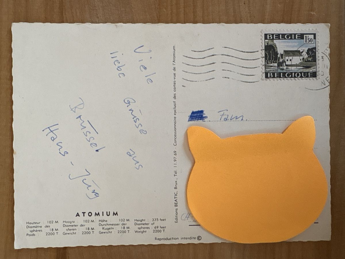 Cartoline postali: AK von Atomium Belgien – Usato da Rümlang venduto da Kartenpost1 1