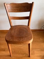 Holzstuhl braun vintage leichte Gebrauchsspuren