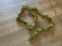 Goldene Lametta Girlande - Weihnachtsdeko, Top Zustand!