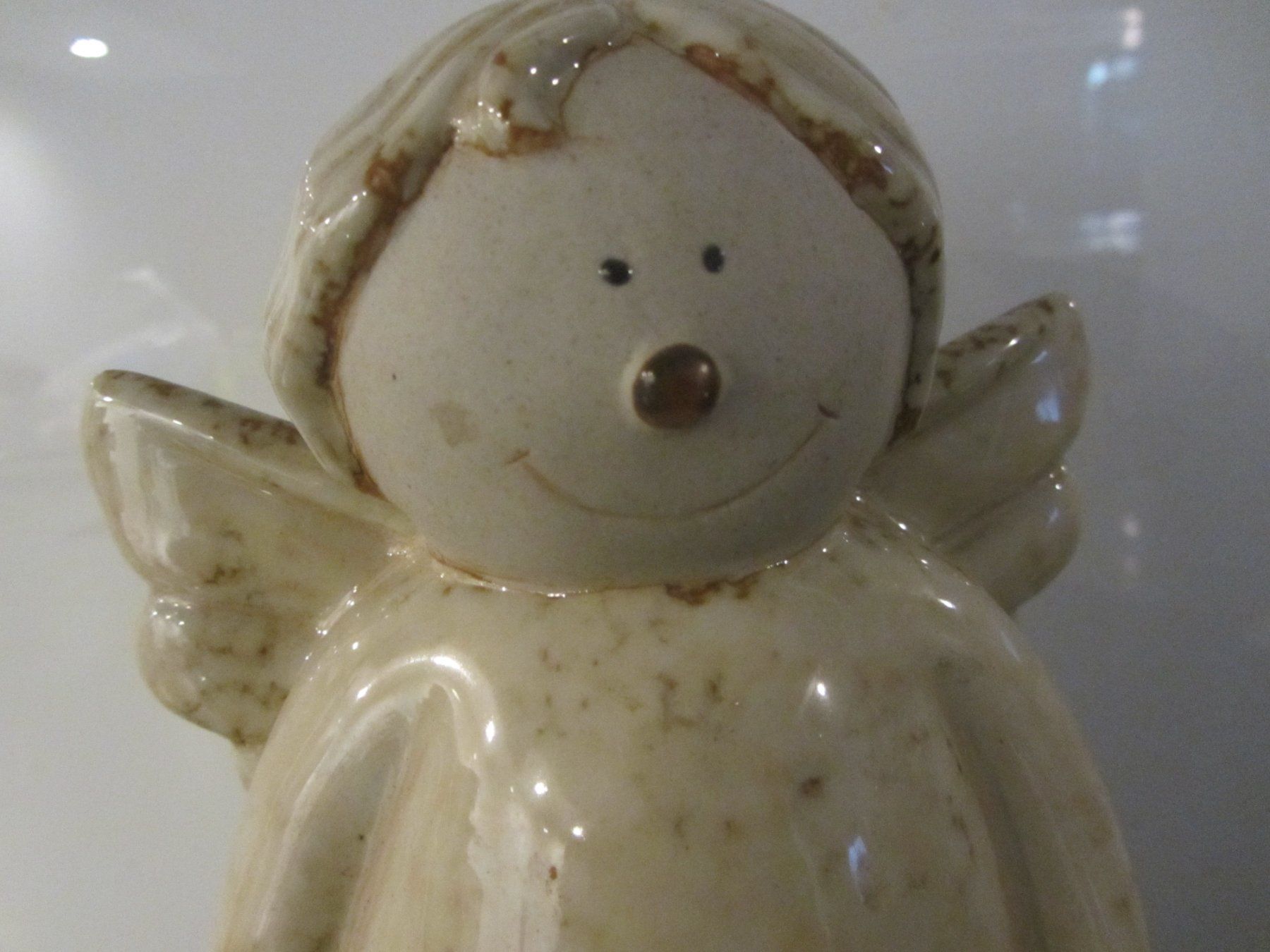 Statuette: herziges Keramik-Engeli, ca. 20 x 15 cm – Usato da Egliswil venduto da chroetli22 1