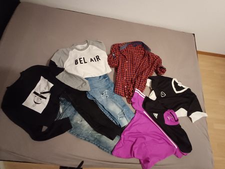 Kleiderpaket 8-teil., Jungs, modern Teenager Gr. S, Herbst