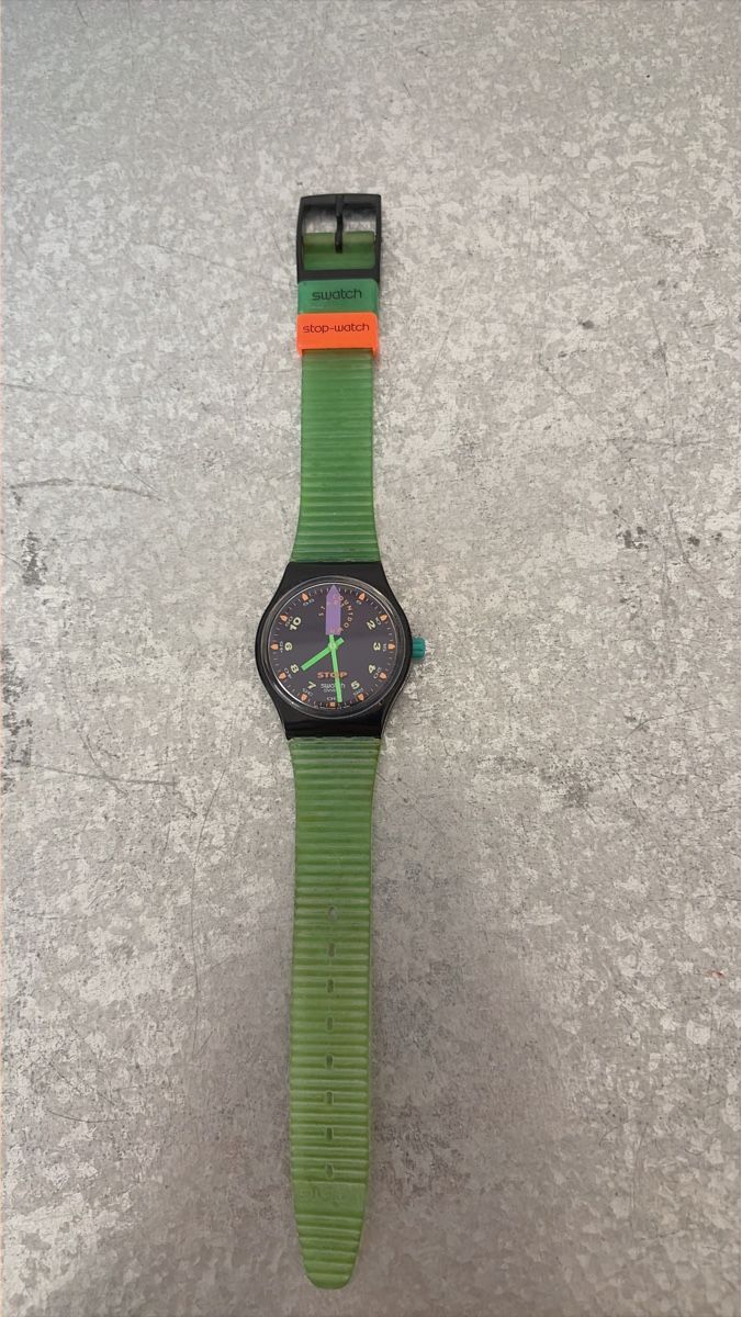 Swatch Uhren: Swatch Stop-watch Grünes Armband gebraucht – Gebraucht aus Belp von feebo