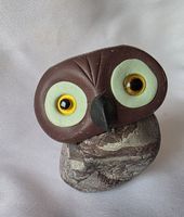 Eule Figur Naturstein Handgemacht und einzigartig