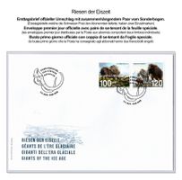Schweiz 2024 Riesen der Eiszeit - FDC zusammenhängendes Paar