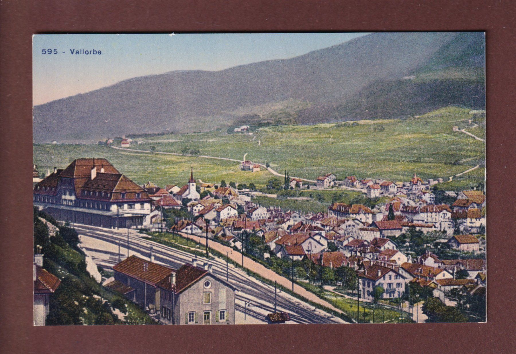 Cartoline postali: VALLORBE - Partie avec la gare – Usato da Pully venduto da nicecards