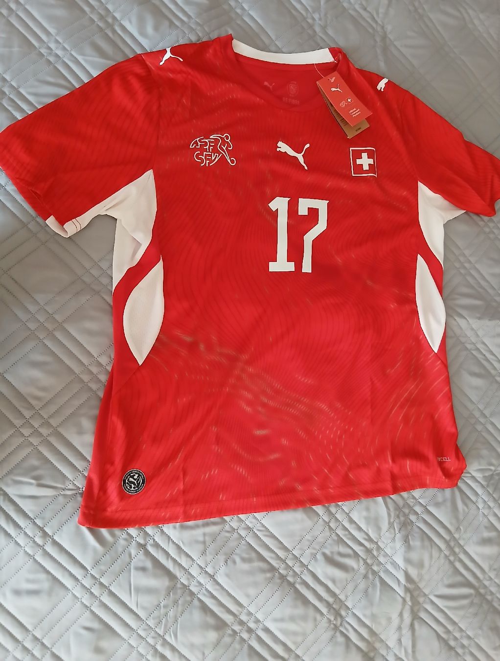Puma Canottiere & Pantaloni: Schweizer Nati Trikot – Nuovo e nell'imballaggio originale da Stansstad venduto da mikamo