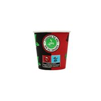 1000 Einweg Kaffeebecher 100ml / 4oz Schwarz/Rot