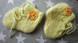 Baby Finkli ☆Babyschuhe☆ Bettsocken Wollsocke Strickschuhe