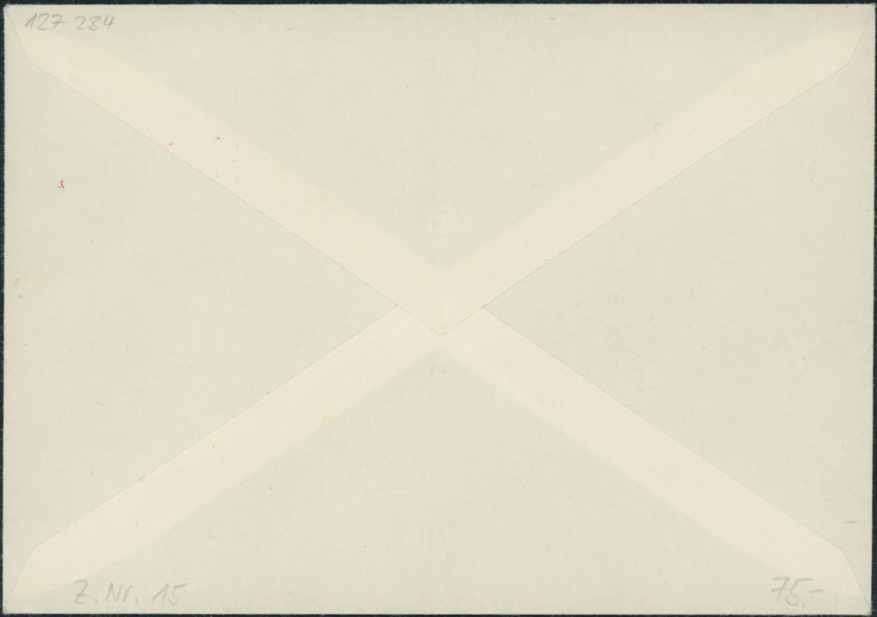Tutti i francobolli: 1943  Luxusbogen - Blockausschnitt - FDC – Usato da Schindellegi venduto da leecollect 1