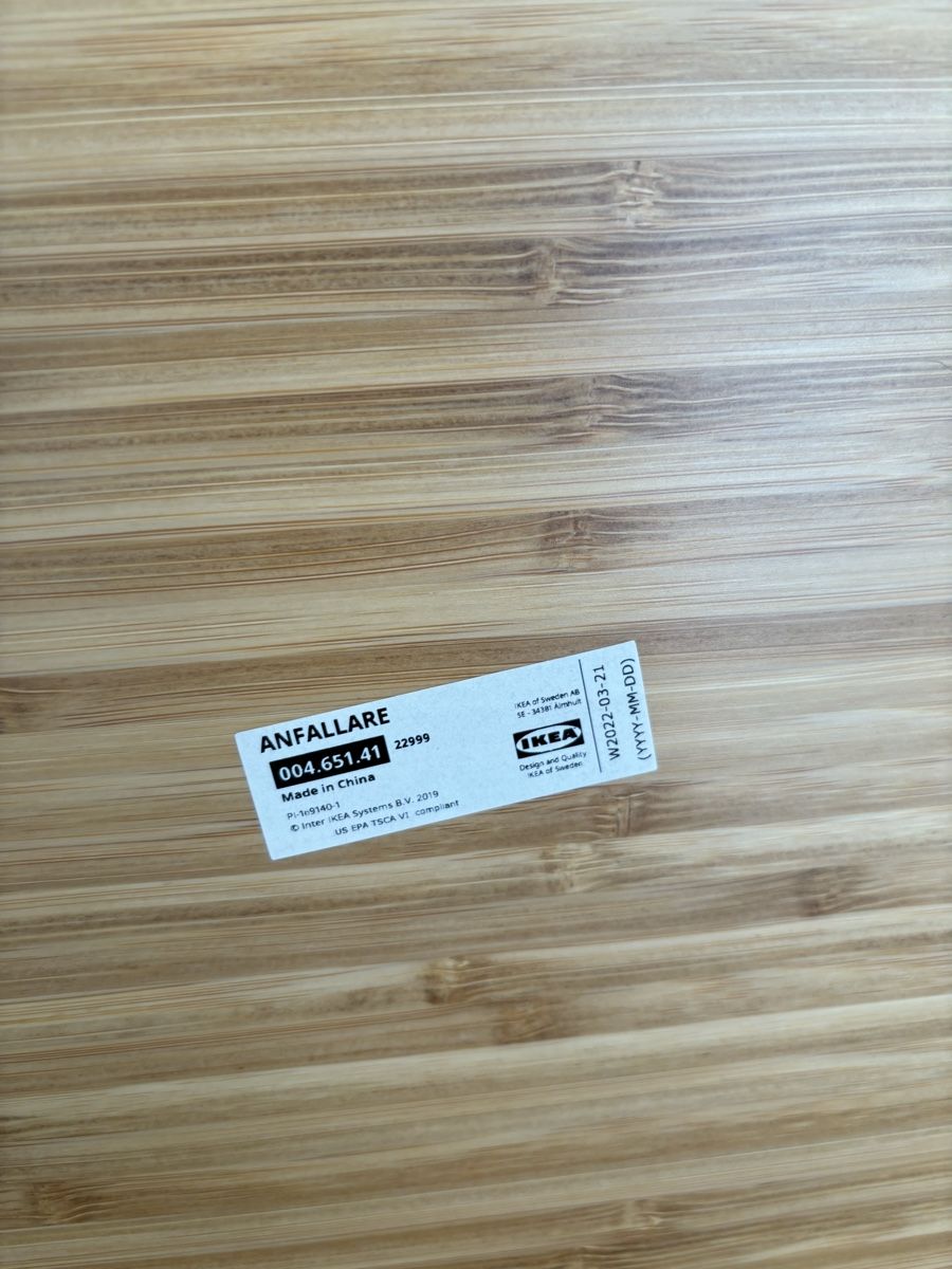 Schreibtisch IKEA Anfallare, Bambus, ca 1.5 Jahre alt (Gebraucht) in Wilen  b. Wollerau fr CHF 129  nur Abholung auf Ricardo kaufen