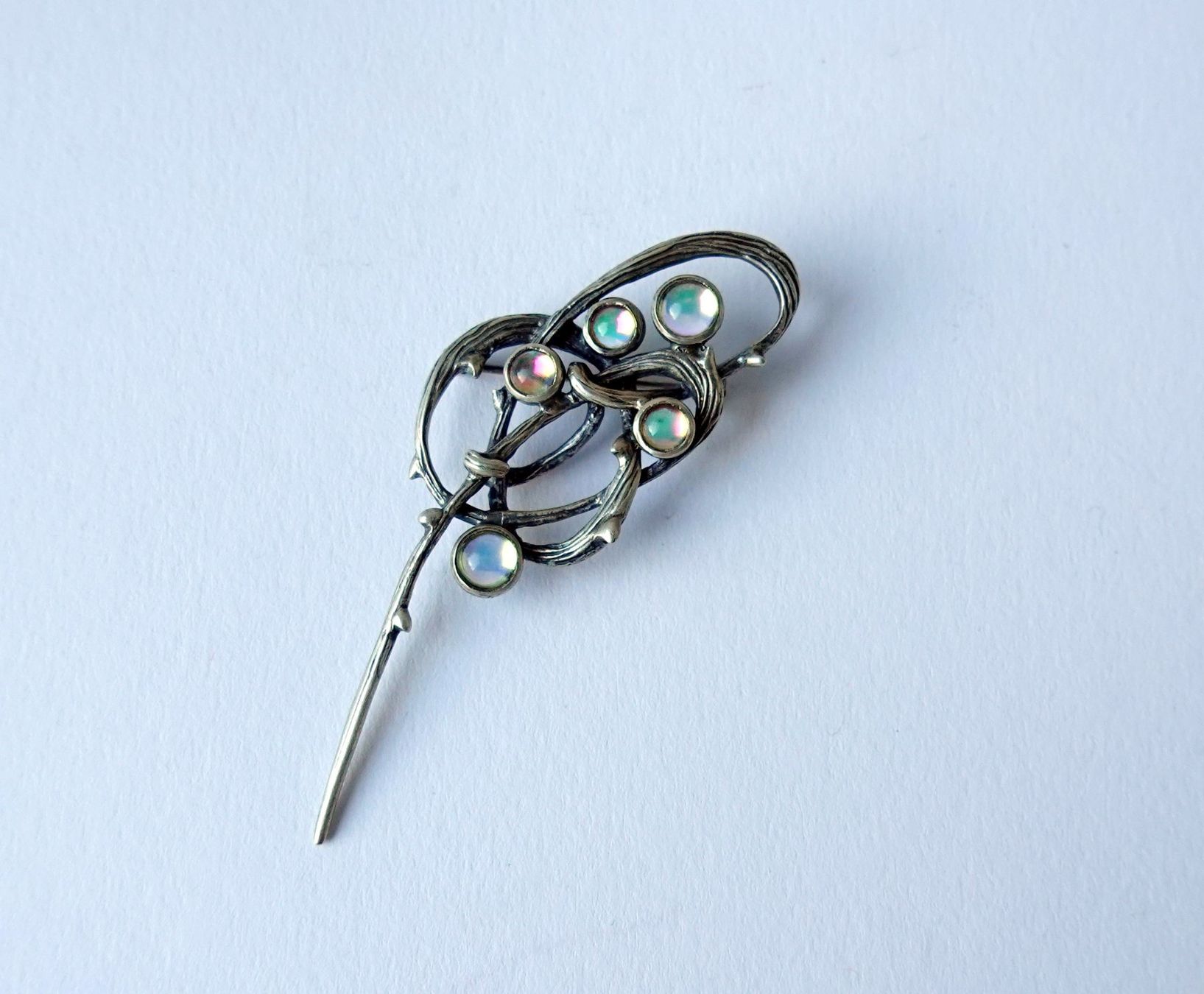 Lalique Spille & Fermagli: Broche Lalique  Silber 925 und Cabochons – Usato da Brunnen venduto da brocundfloh 2