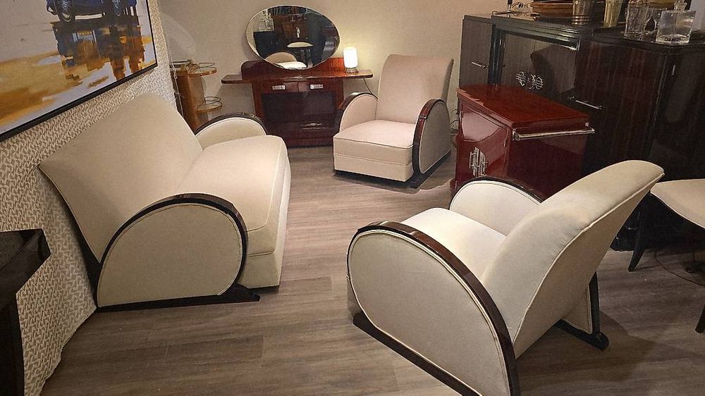 Fauteuils et canapé club art deco (D'occasion) à pour CHF 13800 ...