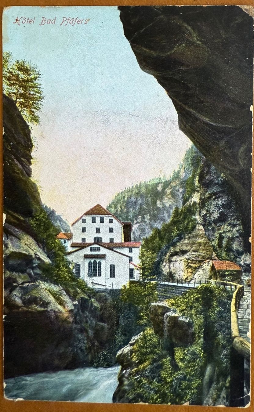 Cartoline postali: AK:  PFÄFERS - Hôtel Bad – Usato da Lutry venduto da Ediego
