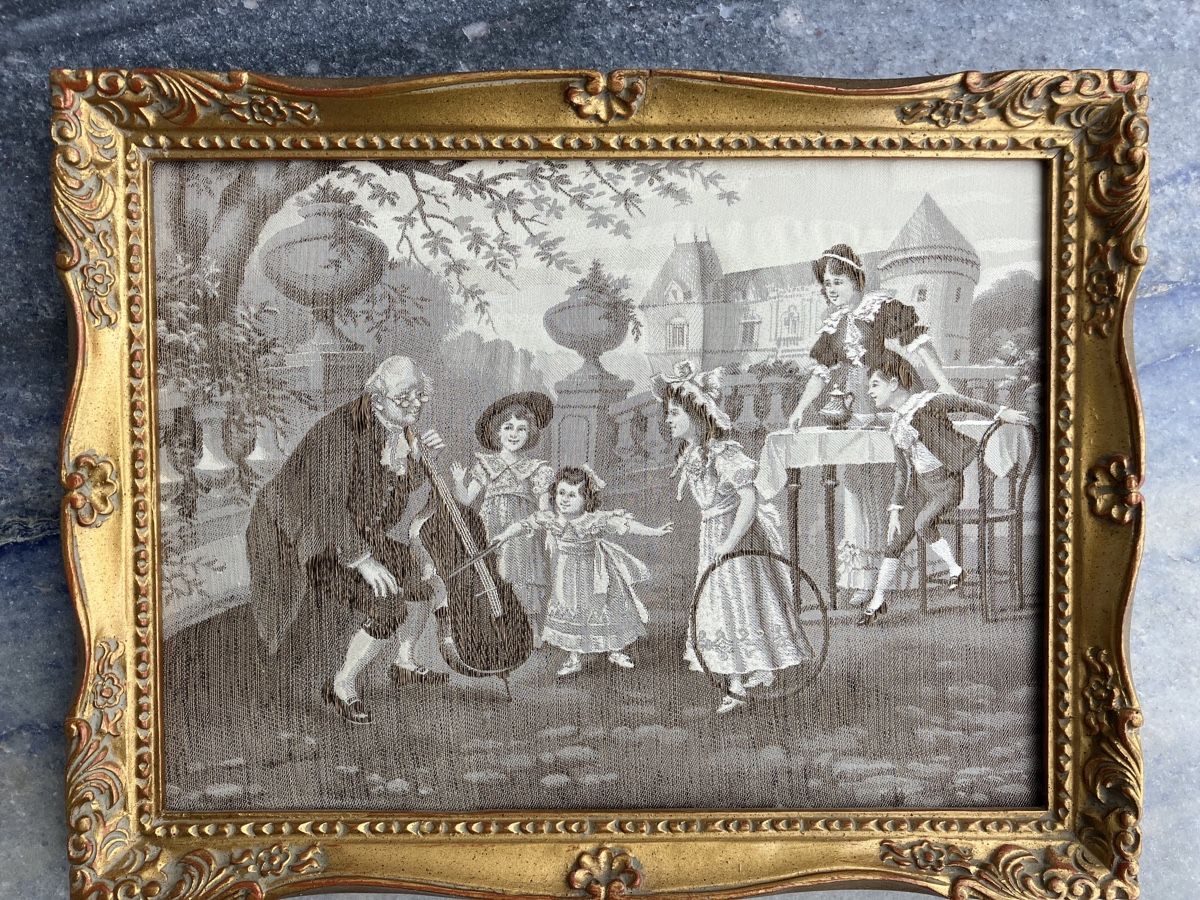 Foto & Immagini: Seiden Bild mit schöner Rahmen 26x20cm – Usato da Zürich venduto da otomado 2