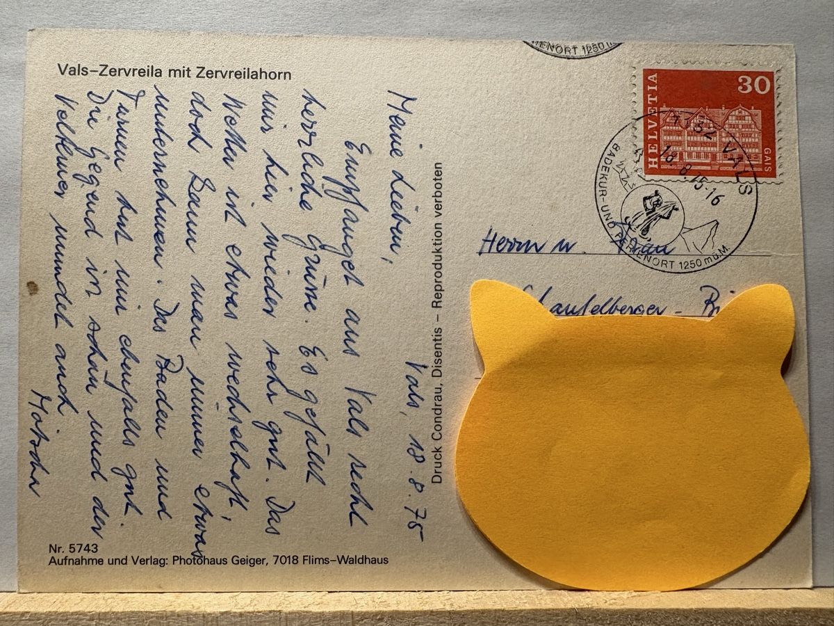 Cartoline postali: Vals Zervreila – Usato da Rümlang venduto da Brieftaube1 1