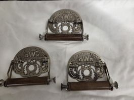 3x GWR Patent Pending Toilettenpapierhalter Holz Metall