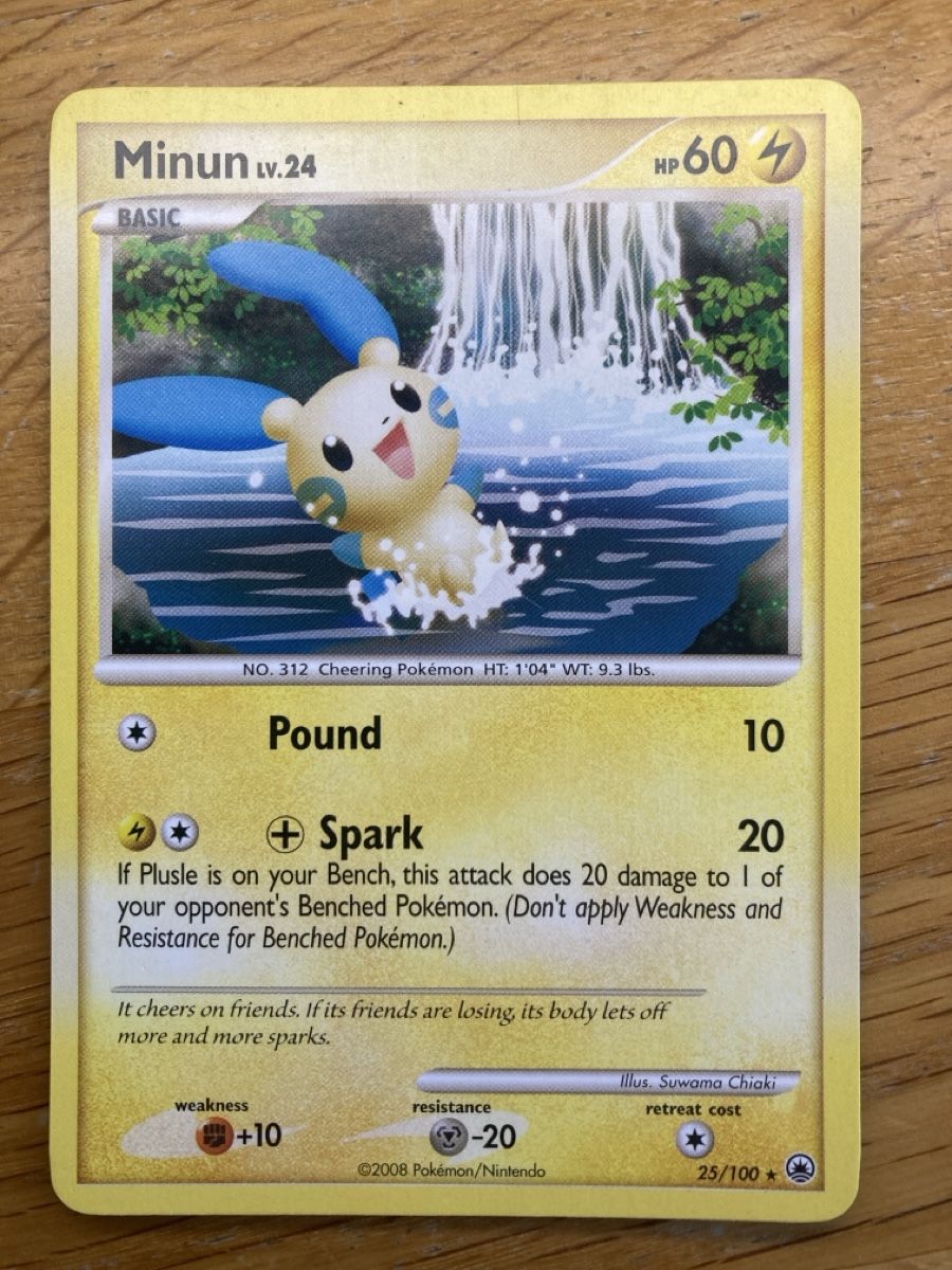 Pokémon Carte collezionabili: Minun lv.24 (cheering) 25/100 – Usato da Zürich venduto da sushitwiceaweek