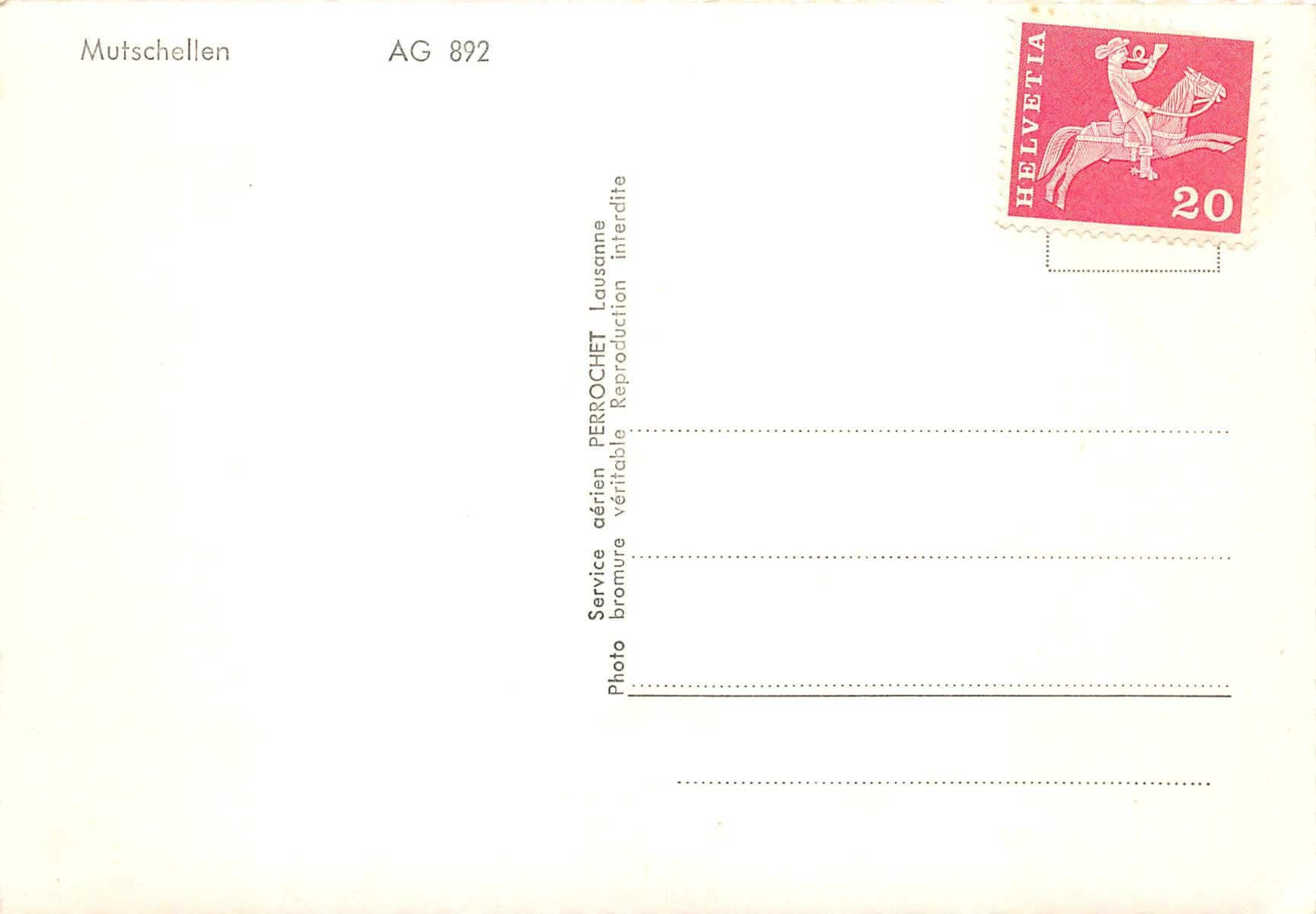 Cartes postales: Mutschellen – D'occasion à Ottikon b.Kemptth. par Neptun1974 1