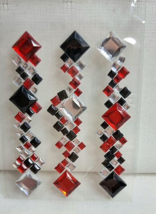 Selbstklebende Strass-Aufkleber – Acryl-Diamanten In 3 Mm, Rot, Zum Basteln & Dekorieren